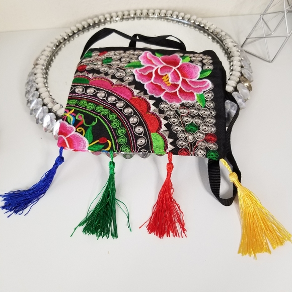 Mexican Embroidered Crossbody Bag New - Picture 9 of 9
